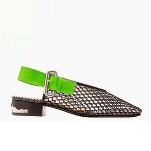 Toga Pulla Mesh PVC Slingback Loafers - Size 37